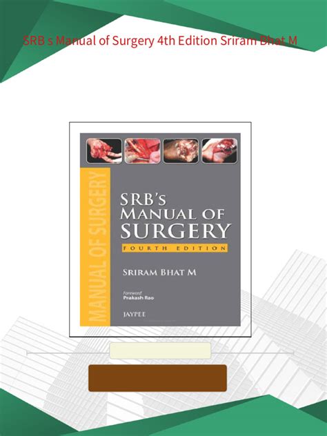 Read Srbs Manual Of Surgery 4Th Edition Pdf 