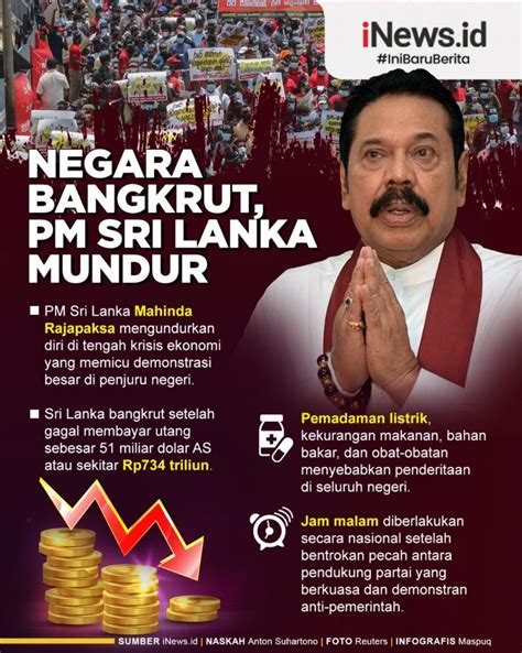 Sri Lanka Bangkrut, PM : Ekonomi Kita Benar-benar Sudah Runtuh