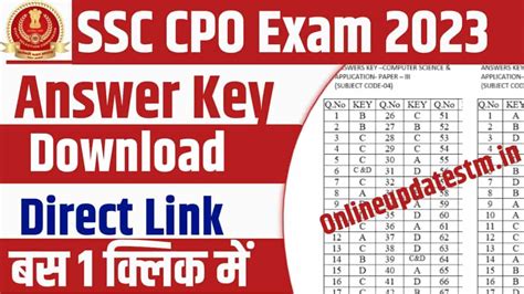 Ssc Cpo Answer Key 2023 For Paper 2 Cpo Science Answer Key - Cpo Science Answer Key