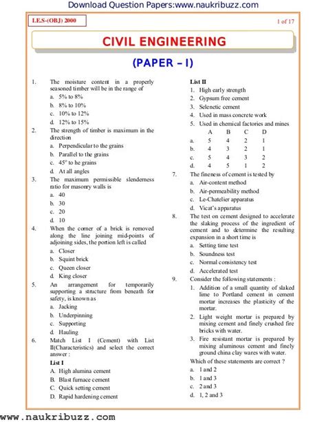 Read Ssc Junior Engineer Exam Model Paper 