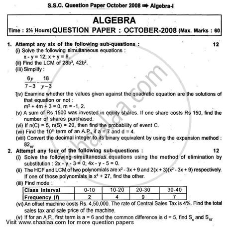 Full Download Ssc Question Paper Of Algebra And Geometry File Type Pdf 