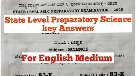 Sslc State Level Preparatory Question Papers