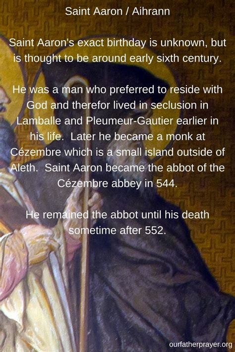 st aaron biography
