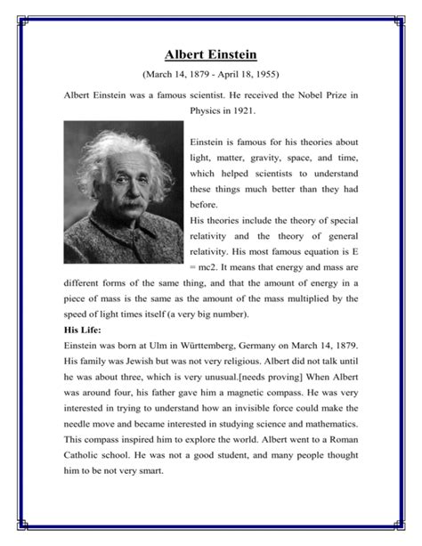 st augustine brief biography of albert einstein