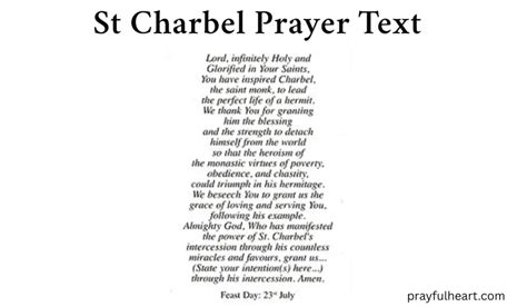 St Charbel Prayer