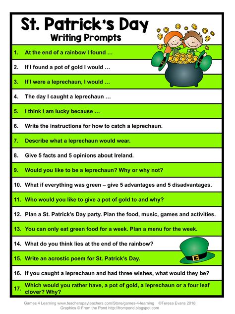 St Patrick S Day Writing Activities   St Patrick 039 S Day Activity Pack Renee - St Patrick's Day Writing Activities