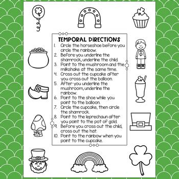 St Patricks Day Following Directions Activity St Patricks Day Following Directions Worksheet - St Patricks Day Following Directions Worksheet
