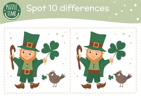 St Patricks Day Spot The Difference Games World Easy Spot The Difference Printable - Easy Spot The Difference Printable