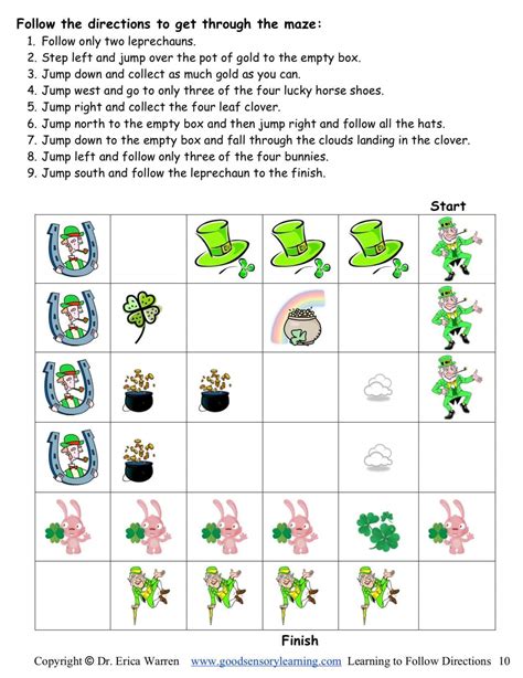 St Patricku0027s Day Following Directions Worksheets St Patricks Day Following Directions Worksheet - St Patricks Day Following Directions Worksheet