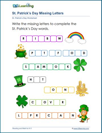 St Patricku0027s Day Worksheets K5 Learning St Patrick S Day Comprehension Worksheet - St Patrick's Day Comprehension Worksheet
