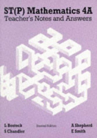 Full Download St P Mathematics 4A Answers 