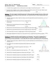 Sta 2e Sect 3 2 Worksheet 1 Name 68 95 99 7 Rule