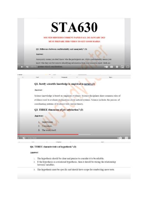 Read Online Sta630 Midterm Solved Subjective Papers 
