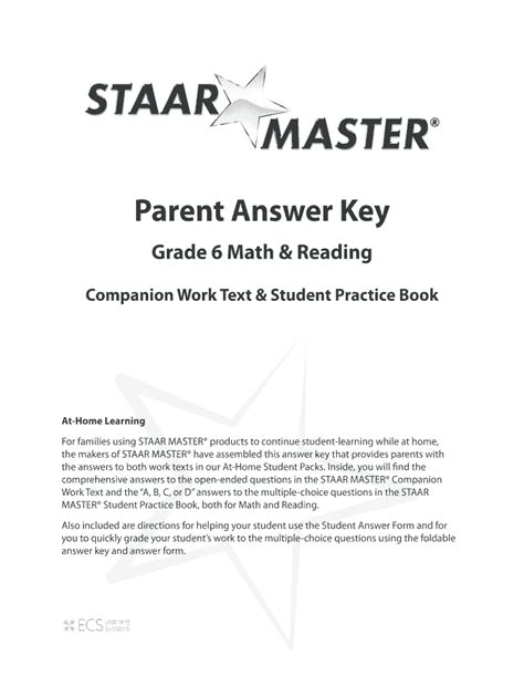 Read Online Staar Master Answer Key Grade 8 