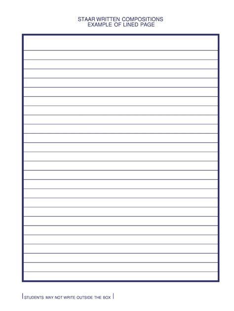 Download Staar Writing Lined Paper 26 