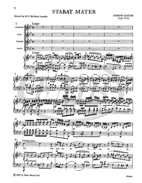 stabat mater vocal score