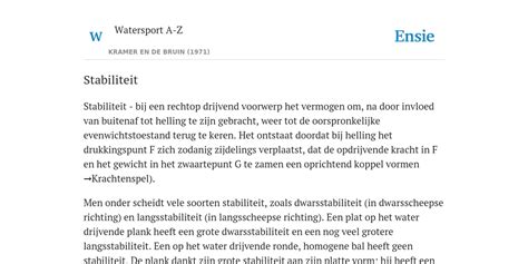 stabiliteit betekenis