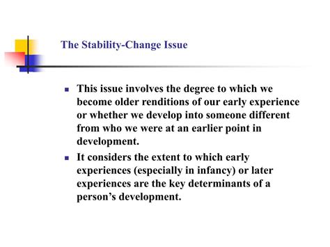 Stability Change Issue