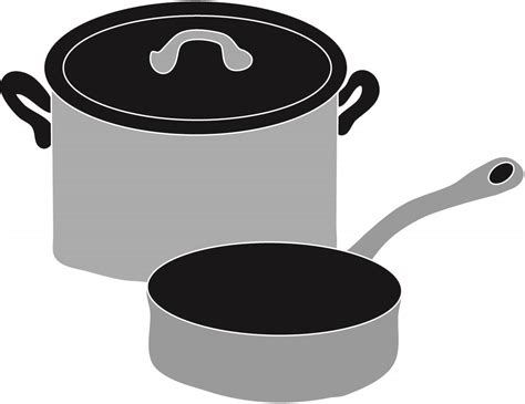Stacked Pots And Pans Clipart