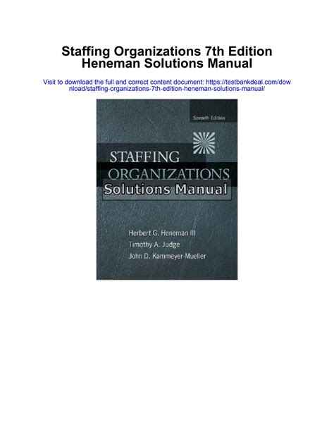 Read Staffing Organizations 7Th Edition Answers 