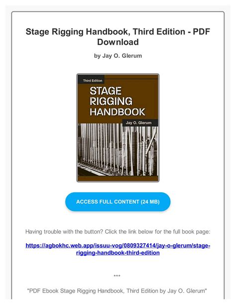 Read Stage Rigging Handbook Third Edition File Type Pdf 