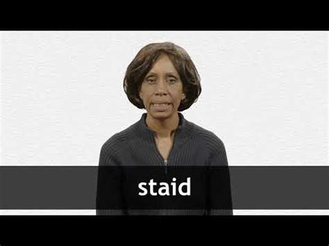 Staid Meaning