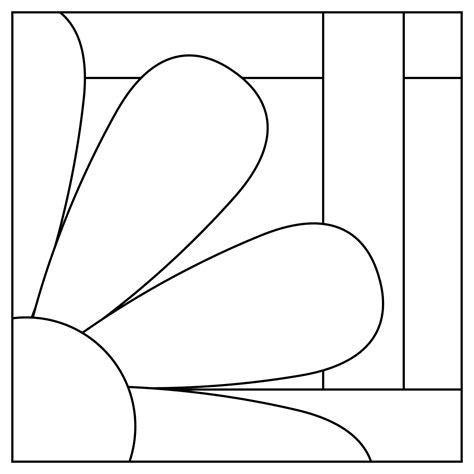 Stained Glass Flower Template