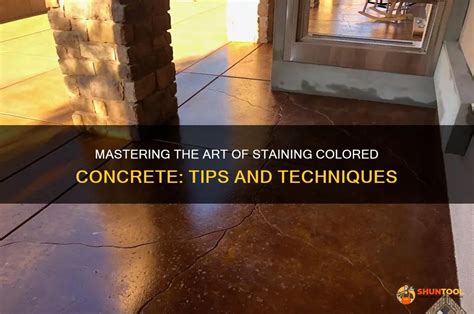 staining colored concrete