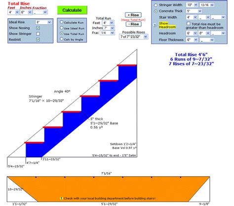 Stair Riser Calculator   Stair Calculator Free Staircase Planning Tool With Diagram - Stair Riser Calculator