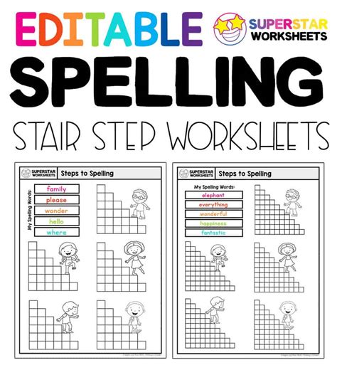 Stair Step Spelling Worksheets Superstar Worksheets Stair Step Spelling Worksheet - Stair Step Spelling Worksheet