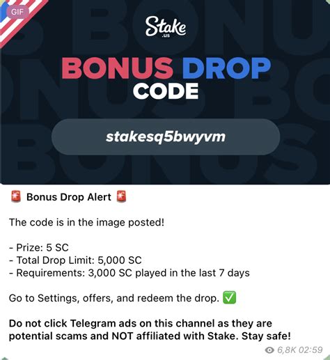 stake casino bonus drop code