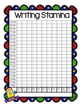 Stamina Chart For Writing Teaching Resources Teachers Pay Writing Stamina Anchor Chart - Writing Stamina Anchor Chart