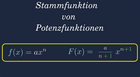stammfunktion formel