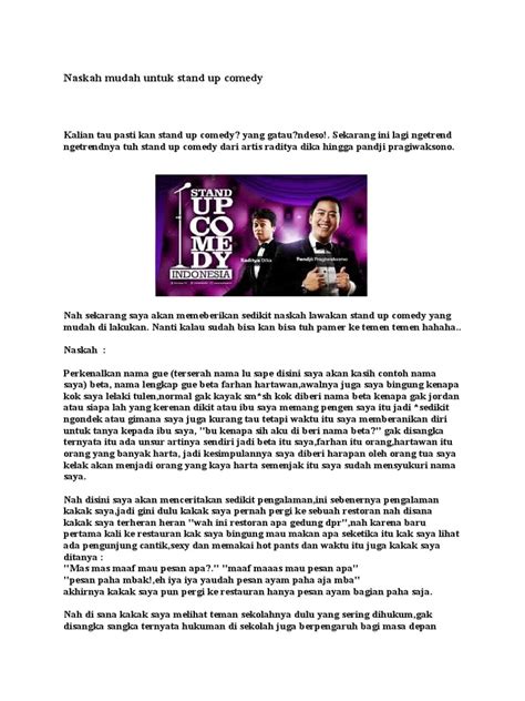 Stand Up Comedy Singkat