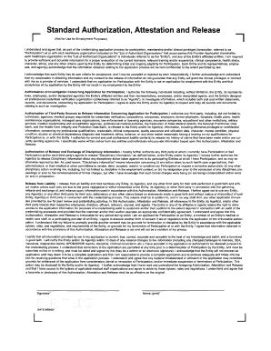 Standard Authorization Attestation And Release