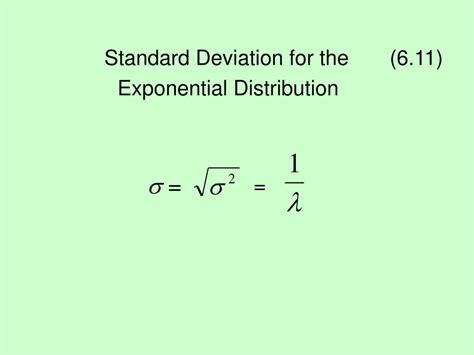 Standard Deviation Exponential Distribution