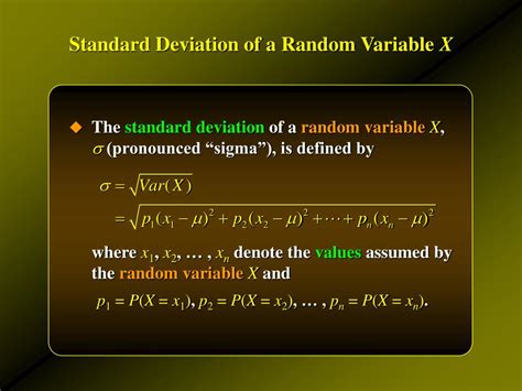 Standard Deviation Of Random Variable