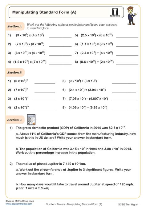 standard form worksheet - Liveworksheets.com