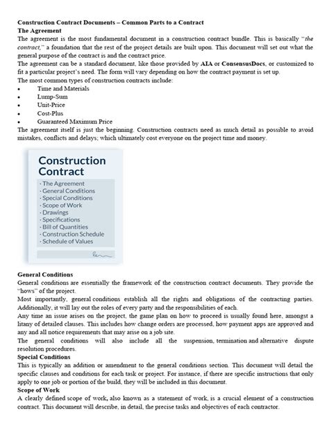 Download Standard Construction Contract Documents 