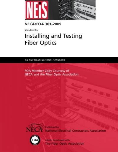 Download Standard For Installing And Testing Fiber Optics Neca Net 