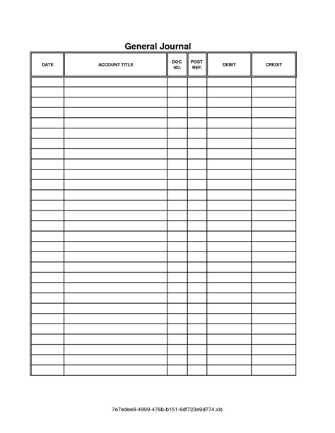 Read Online Standard Journal Entry Forms 
