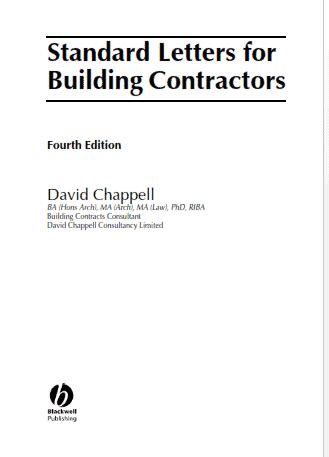 Read Online Standard Letters For Building Contractors 4Th Edition 