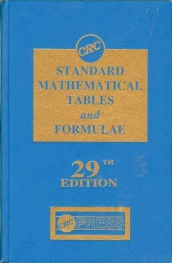 Download Standard Mathematical Tables And Formulae 