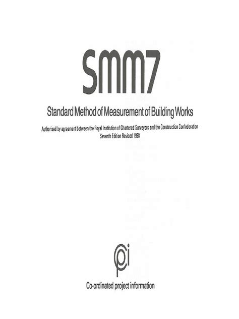 Read Online Standard Method Of Measurement Of Building Works Seventh Edition 