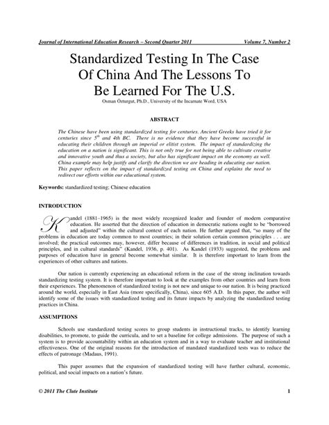 Full Download Standardized Testing Research Paper 