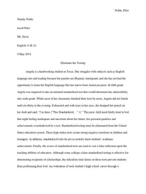 Full Download Standardized Testing Research Paper 