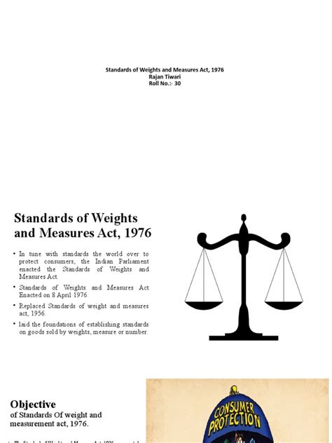 Standards Of Weights And Measures Packaged Commodities