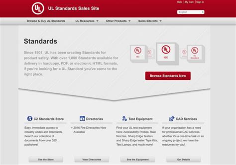 Read Online Standards Catalog Ul 