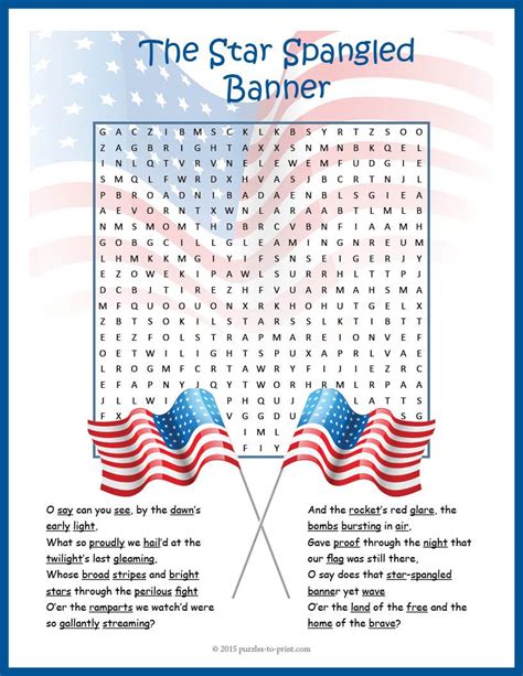 Star Spangled Banner Printables The Crafty Classroom The Star Spangled Banner Worksheet - The Star Spangled Banner Worksheet