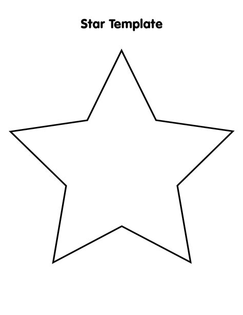 Star Template Free Printable Star Outlines One Little Star Shape For Kids - Star Shape For Kids